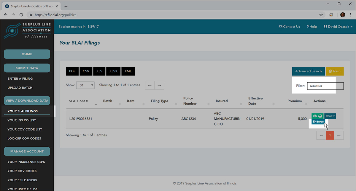 Fixing Prior Month Filing Screenshot 01
