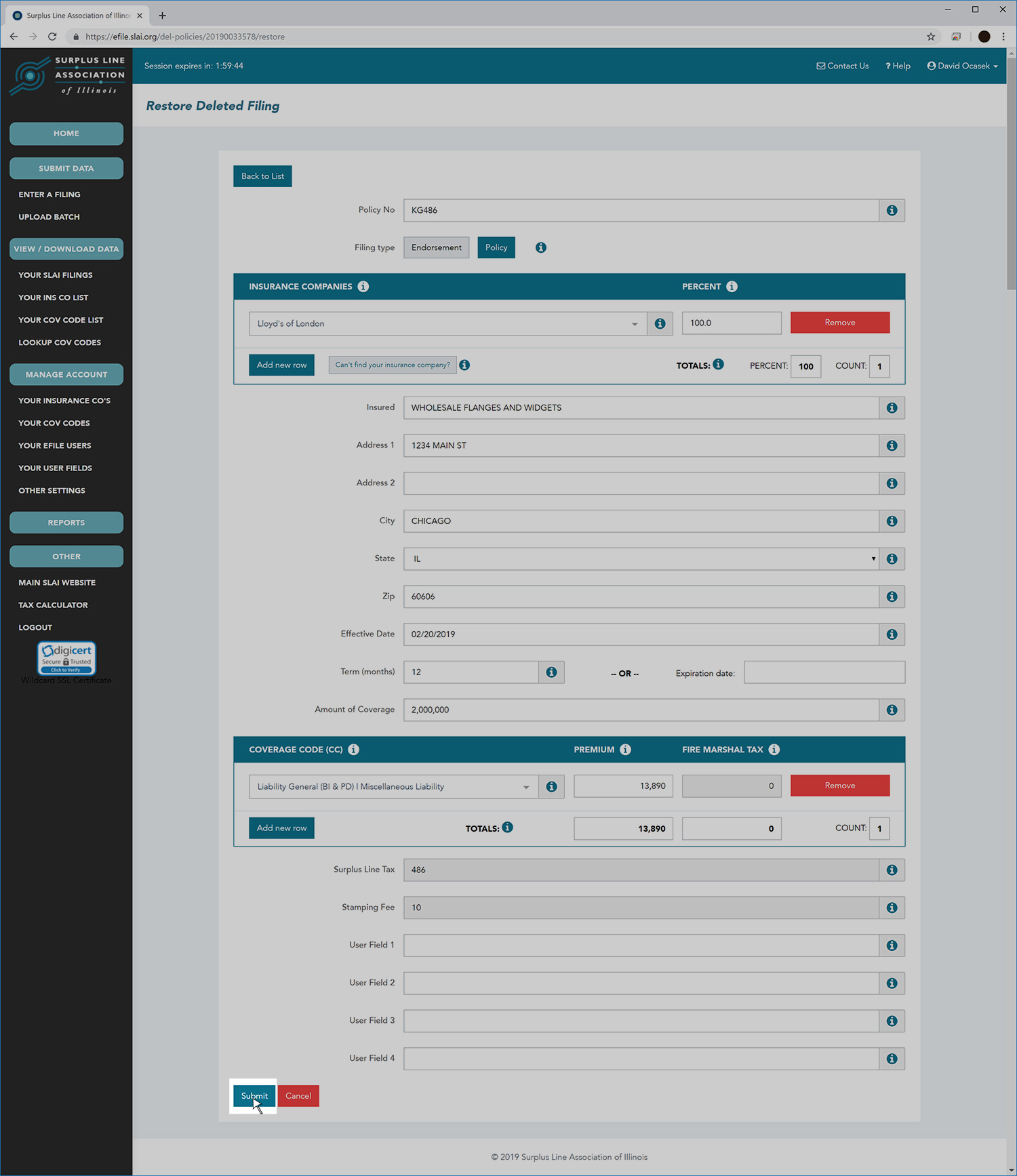 Restore Deleted Filing Screenshot 03