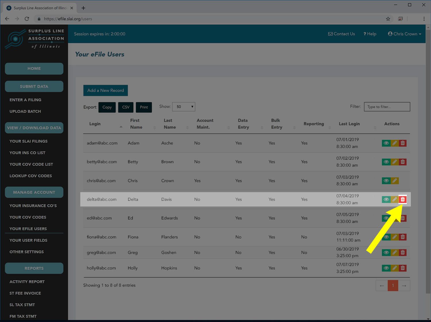 Delete User Screenshot 01